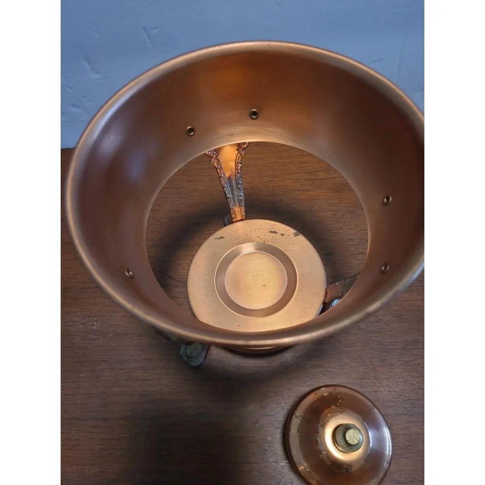 Vintage Princess House Copper & Brass Coffee/Tea Carafe with Lid and Stand